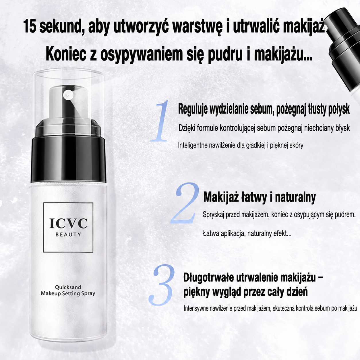 Spray utrwalający makijaż