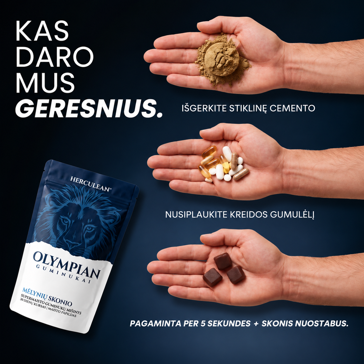 24 VIENAME SUPERMAISTO GUMINUKAI VYRAMS