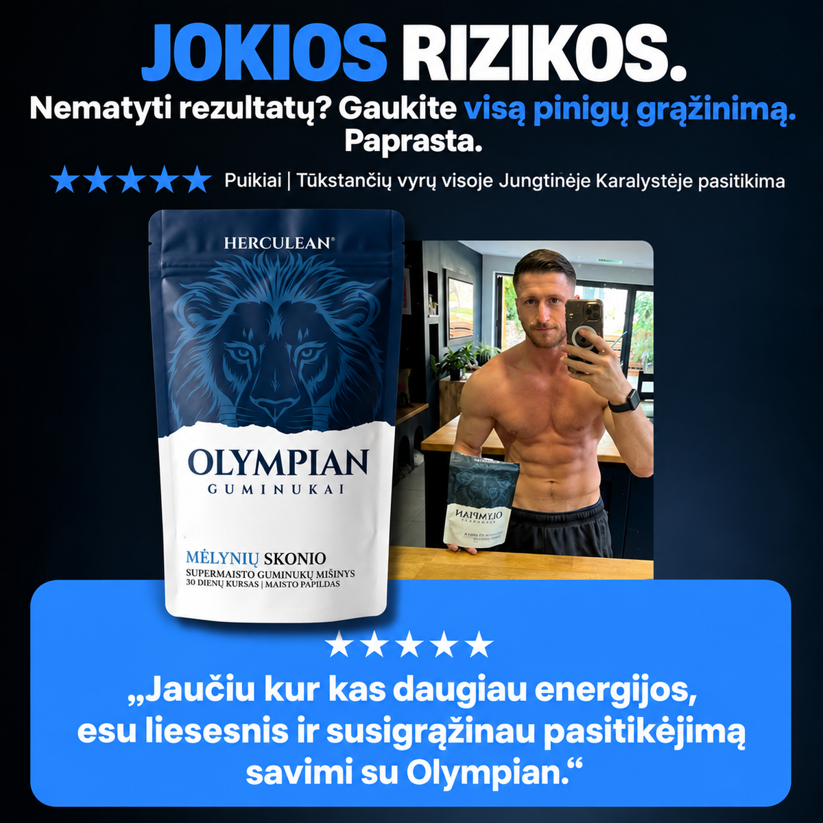 24 VIENAME SUPERMAISTO GUMINUKAI VYRAMS