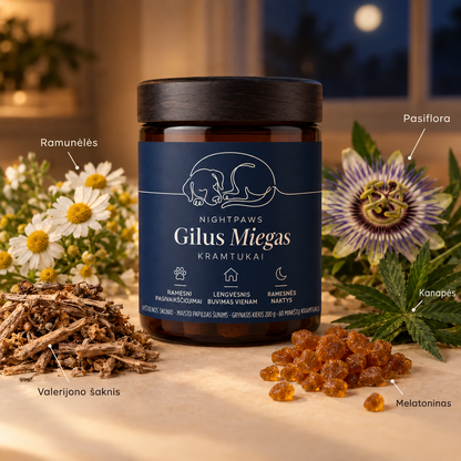 NightPaws „Gilus miegas“ kramtukai