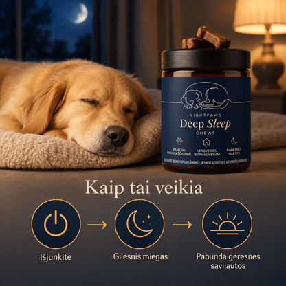 NightPaws „Gilus miegas“ kramtukai